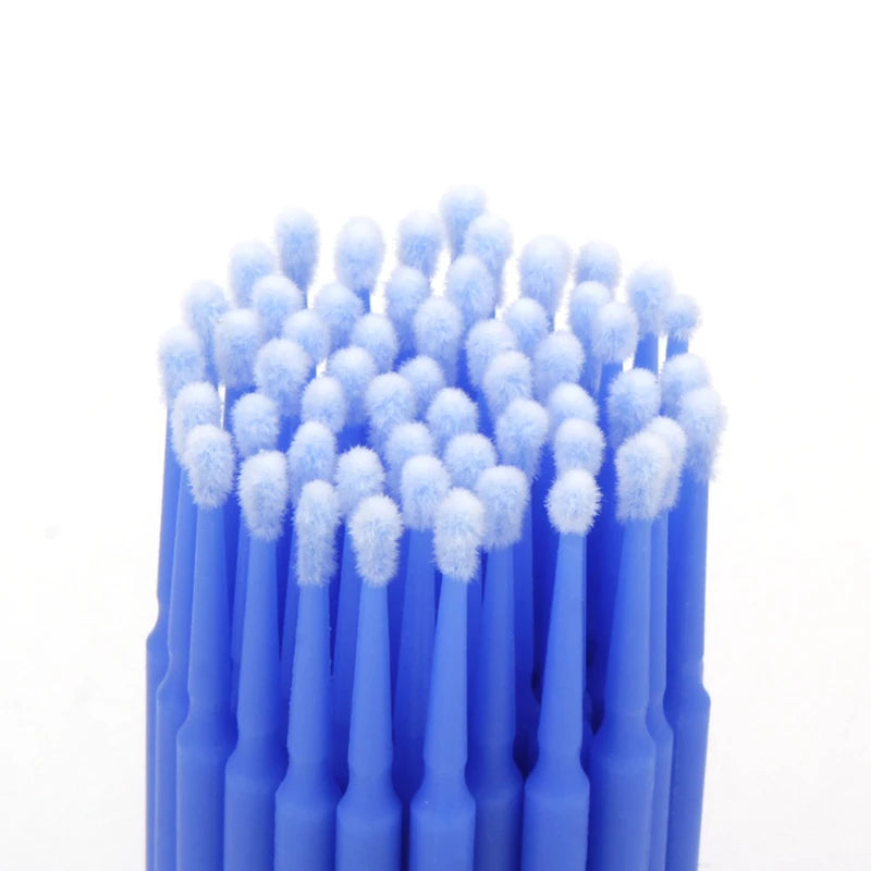 100Pcs/bag Disposable Eyelash Brush Lash Removing Swab Micro Brush MicroBrush Individual Eyelash Extension Supplies Makeup Tool