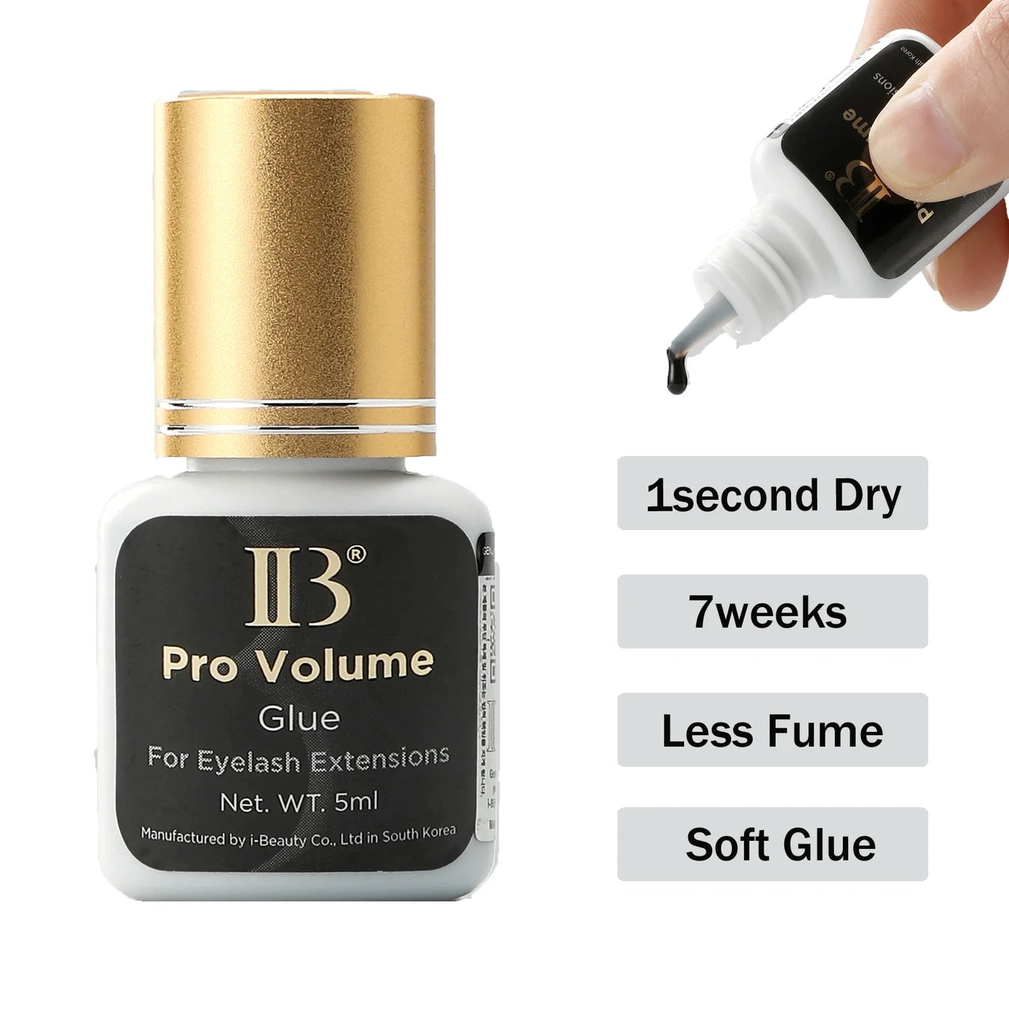 Original IB Lash Glue Super Plus Hyper Bond New Master Glue I-Beauty Eyelash Extension Adhesive Long Lasting Fast Dry Korea Glue