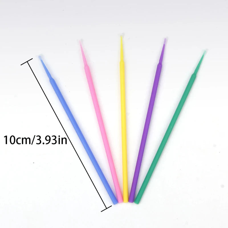 100Pcs/bag Disposable Eyelash Brush Lash Removing Swab Micro Brush MicroBrush Individual Eyelash Extension Supplies Makeup Tool