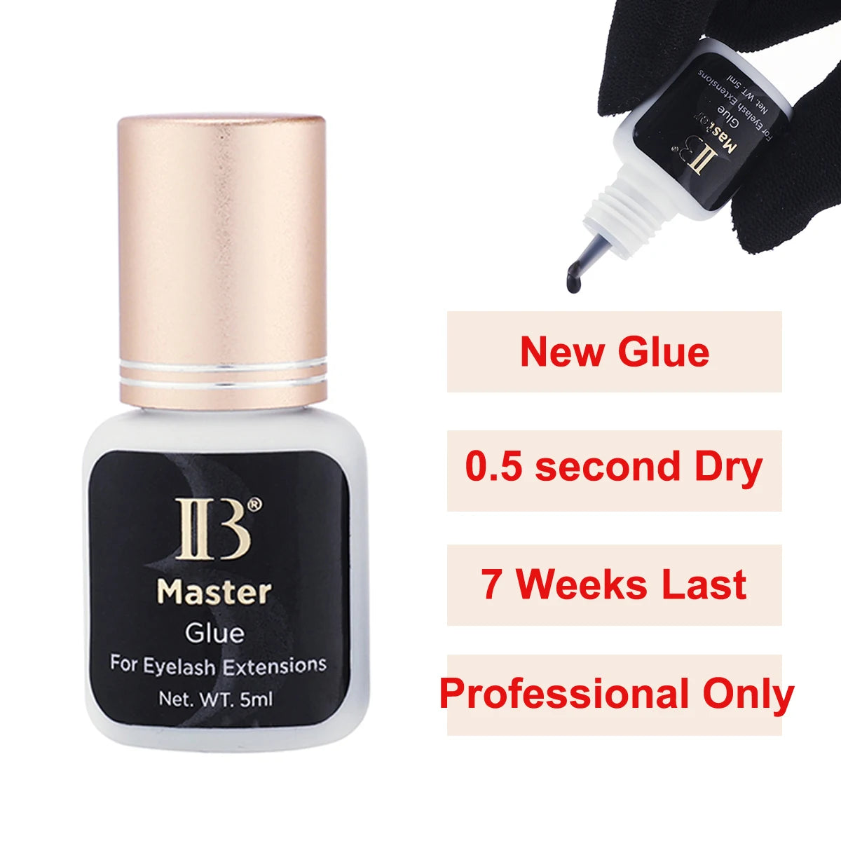 Original IB Lash Glue Super Plus Hyper Bond New Master Glue I-Beauty Eyelash Extension Adhesive Long Lasting Fast Dry Korea Glue