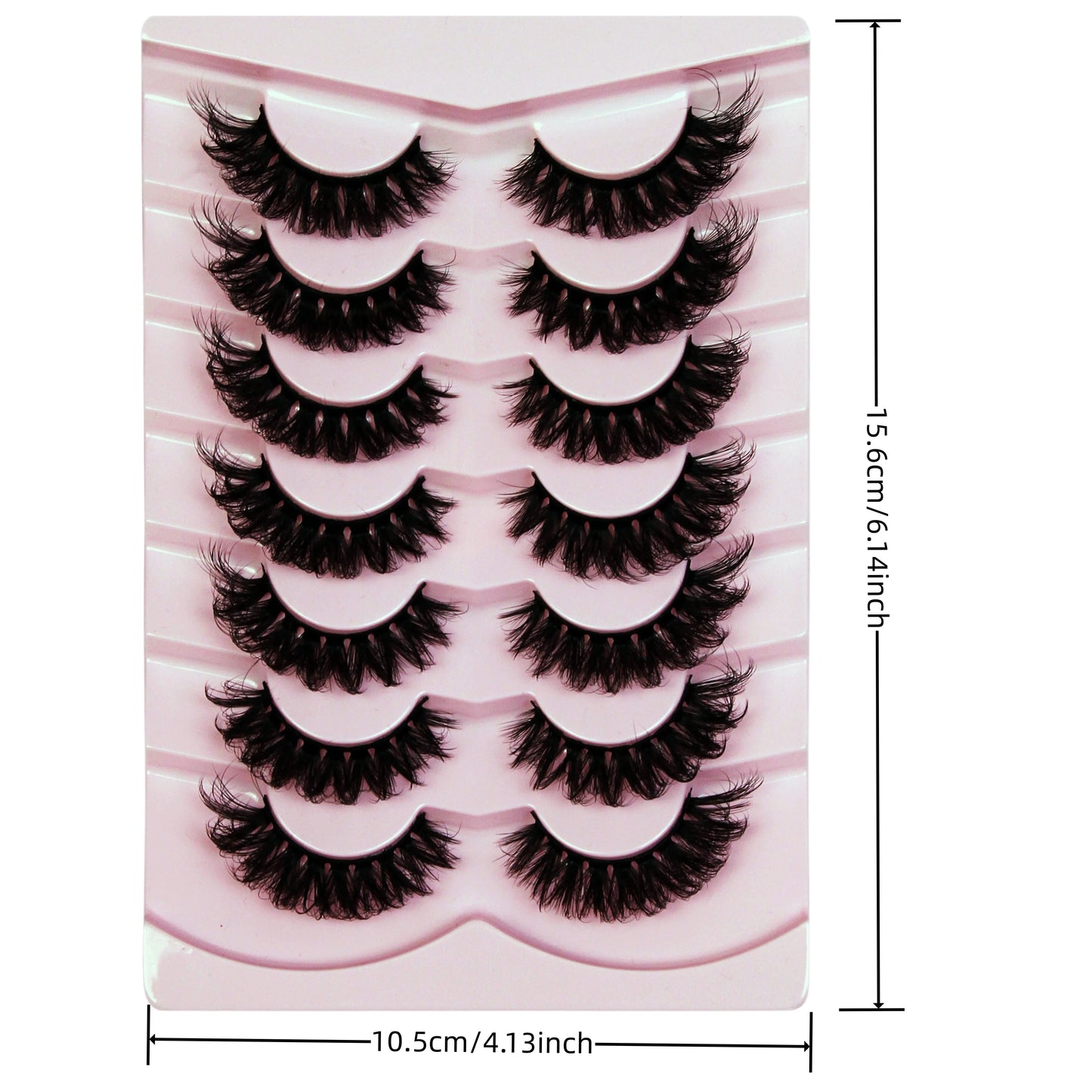 14Pairs/2Pack False Eyelashes Wispy Lashes Natural Look Fake Eyelashes Cat Eye Lashes Faux Mink Fluffy Strip False Lashes Pack